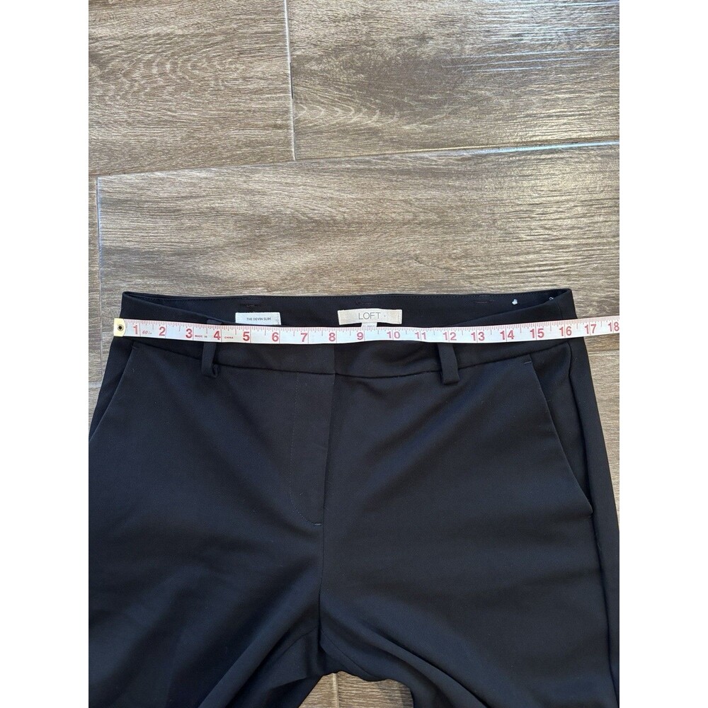 Loft Women’s Black Devin For Pant With Cuff‎ Size 6 Tall - Picture 4 of 9